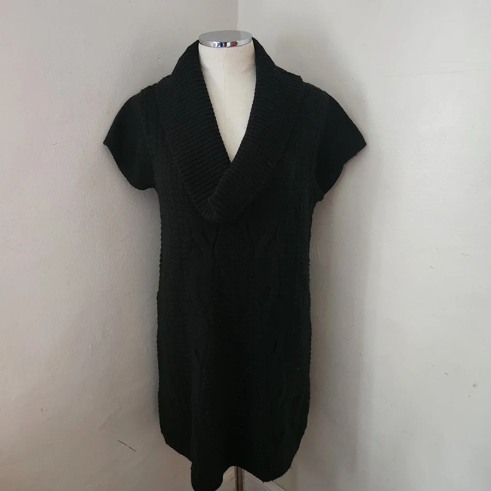 Express Black Cowl Neck Sweater Dress‎ Women's Size XL